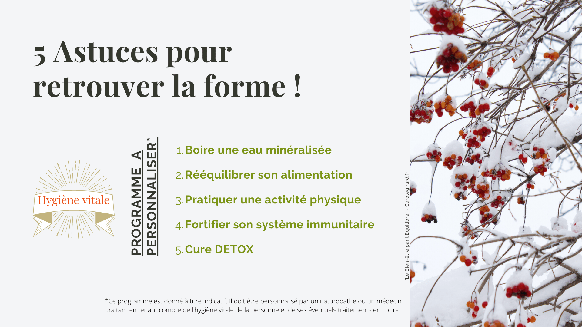 Astuces de rentrée pour retrouver forme & santé - Carole Girard